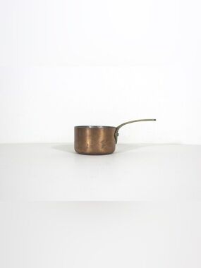 Small Copper Pot or Saucepan, Vintage with Patina, Country Kitchen, Farmhouse